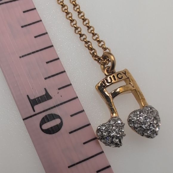 Juicy Couture Music Note Necklace Iconic Y2K Glam Original Box Excellent Condit - Picture 5 of 9